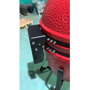 Ceramic Pizza Charcoal Kamado Grill Bamboo Shelves And Handle