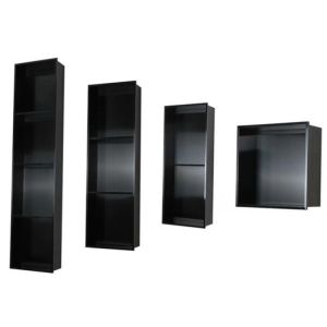 Rectangular Stainless Steel Niche In Bathroom Wall With LED Light