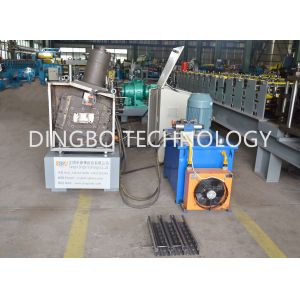 Shelf Rack Upright Forming Machine With Hydraulic Punching Galvanized Steel 1.2