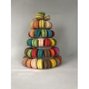 Stackable Plastic Macaron Packaging Christmas Tree 6 Tier Macaron Stand