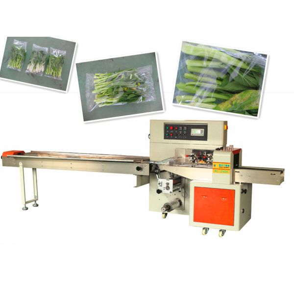high efficiency down paper pillow fresh vegetable packing machine no tray