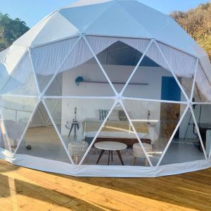 Prefab Inflatable Dome Tent Hotel Decoration Transparent Geodesic