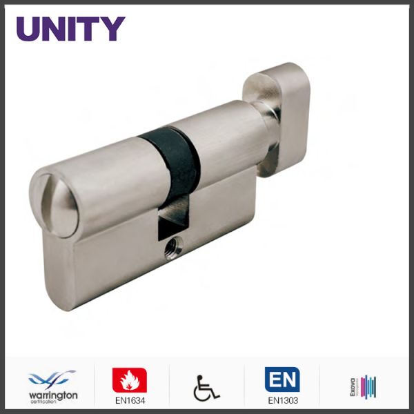 Quality WC Bathroom Mortice Lock Cylinder Satin Nickel EN1303 Brass Material wholesale