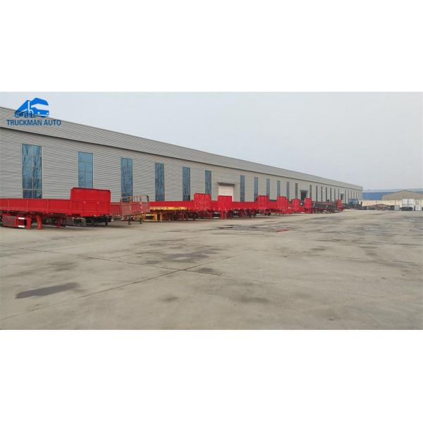 60 Tons Flatbed Container Trailer For Bulk Cargo Transport