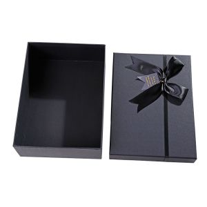 ODM Bulk Cardboard Gift Packaging Box Design Black Present Boxes For Lipstick