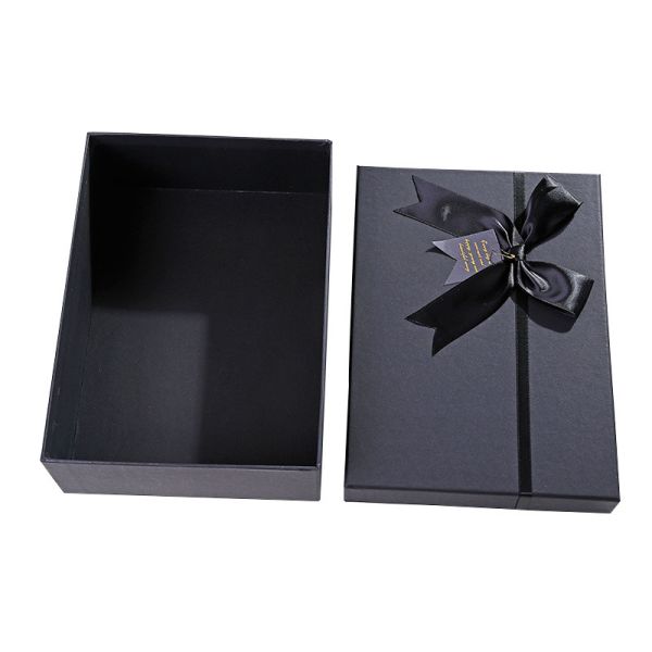 ODM Bulk Cardboard Gift Packaging Box Design Black Present Boxes For Lipstick