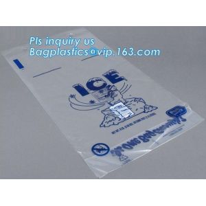 Cheap ECO FRIENDLY ICE PACK BAGS, ECO GREEN PACKAGING, BIO ICE BAG, disposable drawstring top crystal clear ice plastic bag, for sale