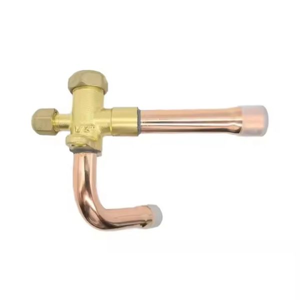 Copper Straight L Bend Service Split Valve for AC for Refrigerator Parts Air