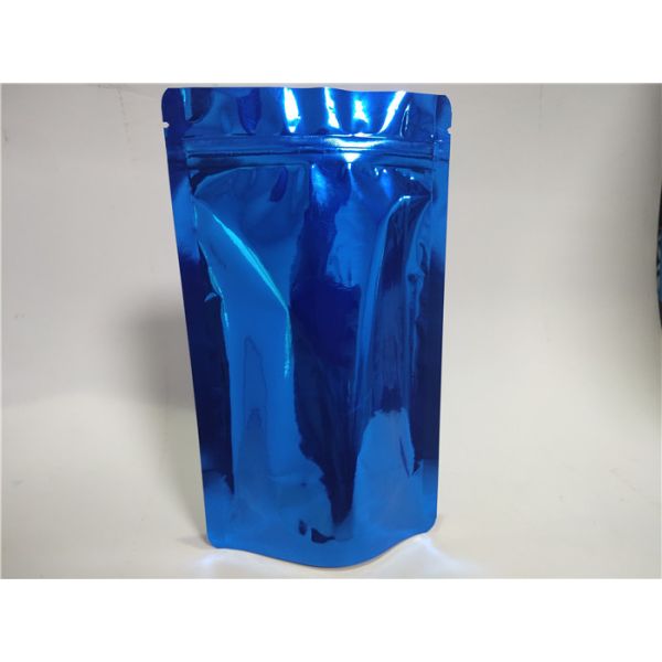Quality Versatile Aluminum Foil Stand Up Pouch Blue High Temperature Resistance wholesale