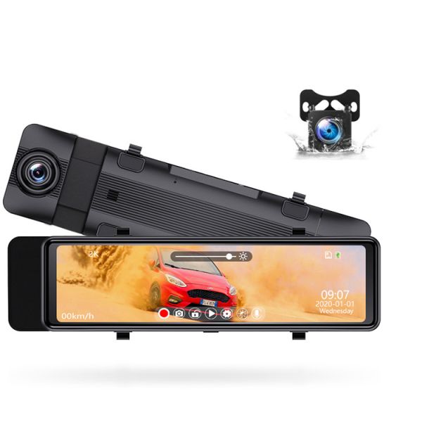 Quality Black IPS Screen 2K GPS Dual Car DVR Wireless Reversing Camera wholesale