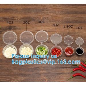 Cheap Disposable Sauce Cups With Lid Food Storage Containers Boxes Package Box&amp;Lid Portable Disposable Portable Plastic Cups for sale