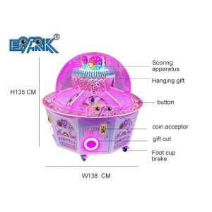 Happy Gashapon Coin Pusher Popular Candy Machine Indoor Playground Cotton Candy