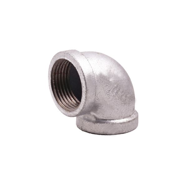 Quality High Precision Galvanised Plumbing Fittings 1/2 Npt 90 Degree Elbow Silver Color wholesale