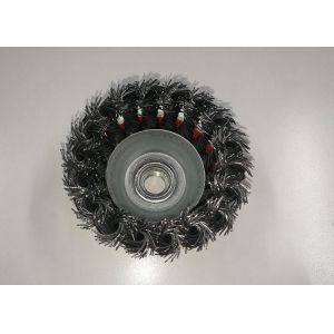 3 Inch OD Twisted Knotted Wire Cup Brush 16mm Inner Hole For Removing Paint