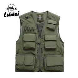 High Quality Breathable Mesh Outdoor Multi-pocket Utility Men's Vests Men's