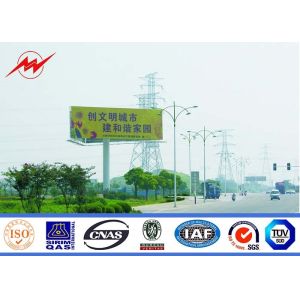 Exterior Street Advertising LED Display Billboard With Galvanization Anti -
