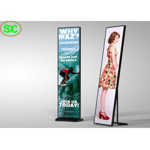 High Brightness LED Full Color Poster Display P2.5 Indoor Floor Stand Advertisin