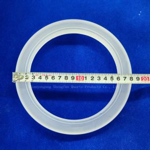Customized Processing High Purity Frosted Quartz Irregular Ring Flange Glass