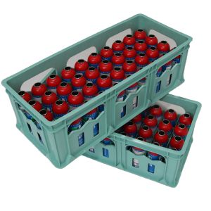 China 40 Bottle Extra Large Milk Crate Heavy Duty Dairy Crate Milk Bottles Crates Wine Bottles Crates Plastic Beer Carrier/Holder and Stackable Container on sale
