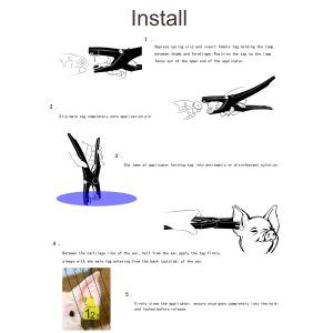 Lightweight 0.5 kg ET915 Compatible Ear Tag Applicator with 15 Digit Encoding