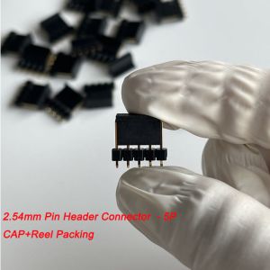 2.54mm Pitch Pin Header Connector 5 Pin Straight With Cap Board To Board