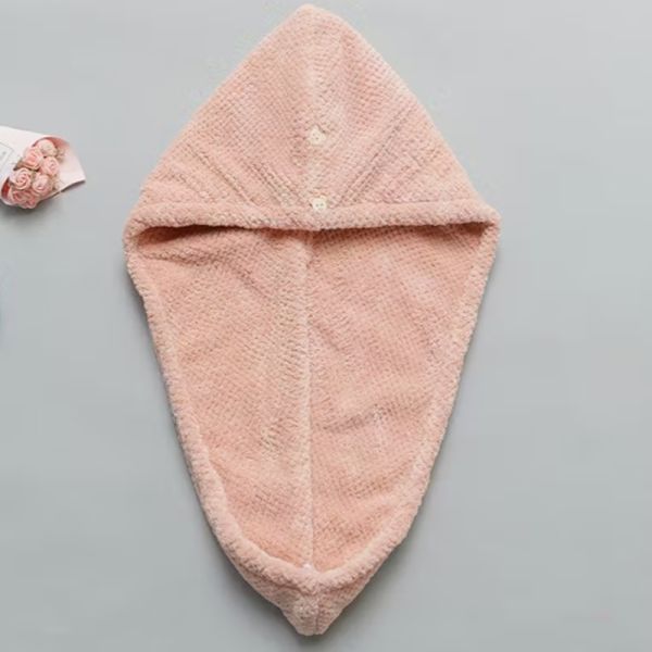 Super Absorbent Double-Layer Dry Hair Cap with Pineapple Texture and Premium