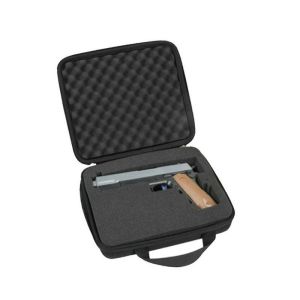 Black Gun Case Foam Insert Engraving 26X11X3cm Waterproof