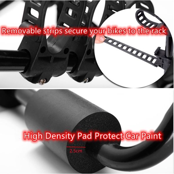 Iron Car Carrier Foldable Bike Rack 54KGS Lift Trunk Mount Bicycle Rack