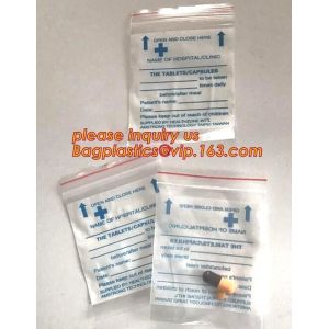 Custom printed LDPE medical Zip lockk pills medicine zipper resealable small