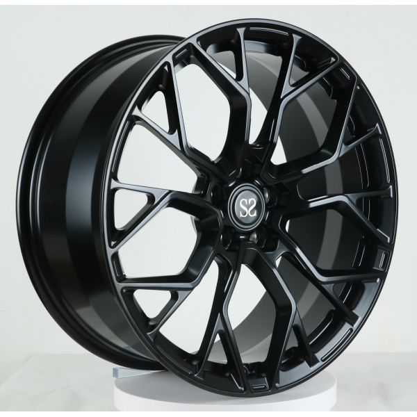 20 inch staggered 5*112 black milled forged alloy wheels for McLaren
