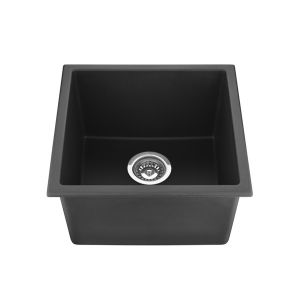 17 Inch Black Single Bowl Under Mount Granite Composite Bar Sink