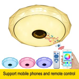 Cheap Modern Smart Remote Control and APP Music Ceiling Lights with Bluetooth speaker &amp; colorful modern ceiling lamp (WH-MA-44 for sale