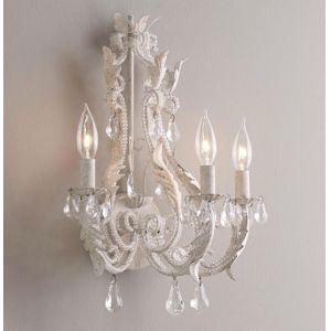 Antique lighting Rustic Decor White Body Color crystal wall sconce (Wh-VR-102)