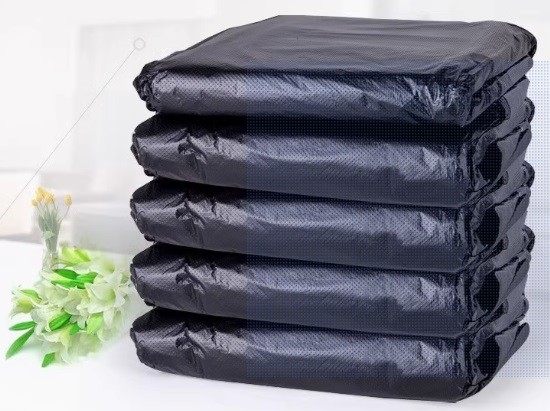Custom Design Disposable Biodegradable Black Trash Bags High-Capacity Household Garbage Bags Wholesale Printing Bags
