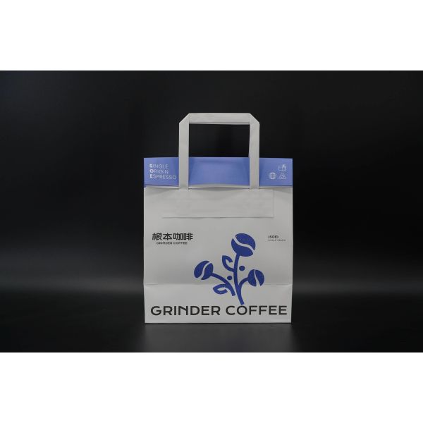 Customized Printing Paper Bags Folding Mouth Personalised Paper Bags With