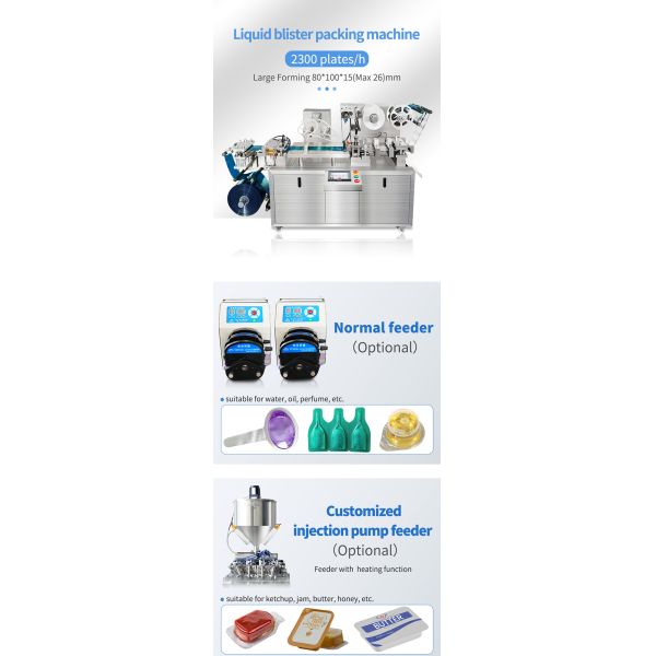 Automatic Blister Packing Machine Liquid Olive Oil Jam Sauce Ketchup Honey Butter Cheese Paste Marmalade Chocolate