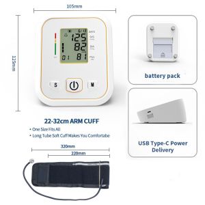 Home Medical Arm Type Sphygmomanometer With A Smart Display Voice Broadcast
