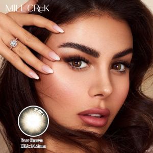 3 Tone Color Enhancing Chestnut Brown Contact Lens For Light Eyes