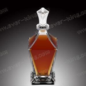 Crystal White Flint 750ML Tower Shaped Tequila Glass Bottle