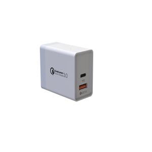White USB C PD Chargers Foldable Portable 18W QC3.0 Wall Charger For Mobile