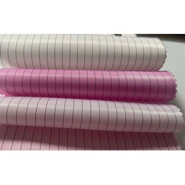 Quality Blue Anti Static ESD Fabrics Antistatic Cleanroom Conductive 5mm/4mm Grid / Strip Fabrics wholesale