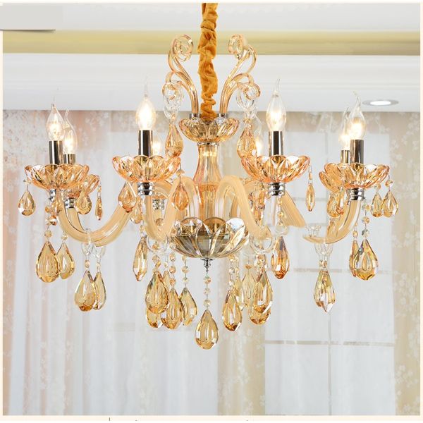 Modern crystal chandelier lighting Fixtures with lamshade (WH-CY-05)