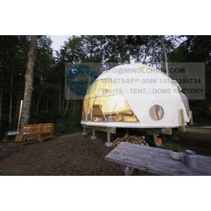 China Glamping Colombia Dome House Galvanized Steel Geodesic Dome Tents on sale