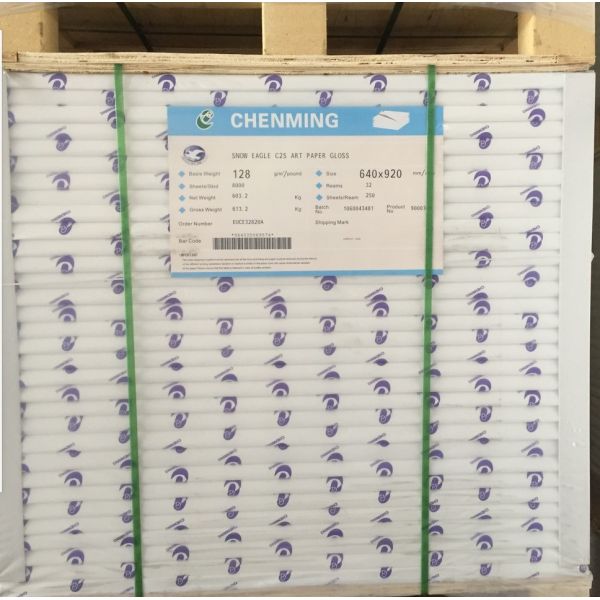 80-200gsm C2S/ Art Paper for Magazine Printing Brightness 92% Paper Type Writing