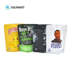 Resealable Smell Proof Mylar Bag Pre Roll Cookie Weed Packaging