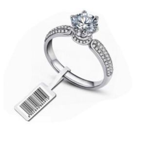 UHF Jewelry RFID Label Tags PET Material Label With R6P Chip