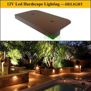 Outdoor garden hardscape lighting, low voltage hardscape light, led deck & step