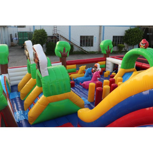 Waterproof Inflatable Play Park Castle Playground For Children Size 13.5x12x5.7M