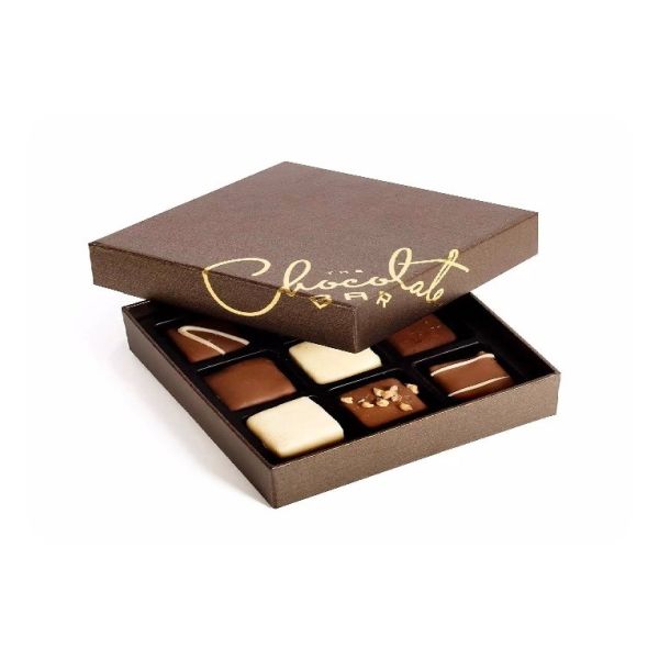 Quality Custom Logo Cardboard Chocolate Boxes Luxury Hard Fancy Ribbon Closure wholesale