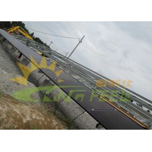 Custom Solar Panel Racking System Compatible With Concrete Cosmetic Foundation & Screw Hills